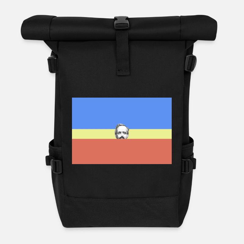 Kopf des Mannes - Rolltop Rucksack - Schwarz