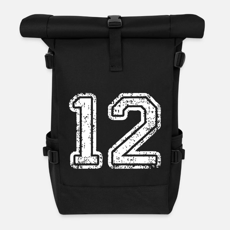 12 - Rolltop Rucksack - Schwarz