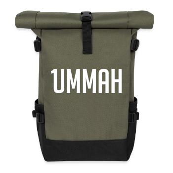 1ummah WHT - Roll Top Backpack - olive/black - Front