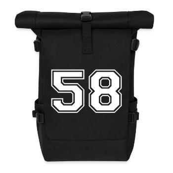 58 - Roll Top Backpack - black - Front