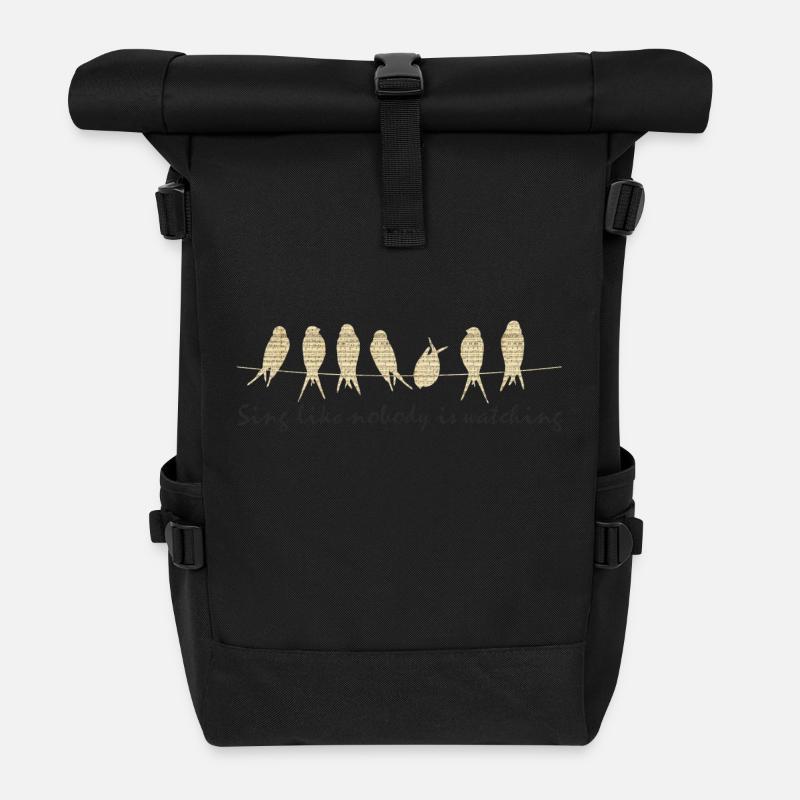 Sing - Rolltop Rucksack - Schwarz