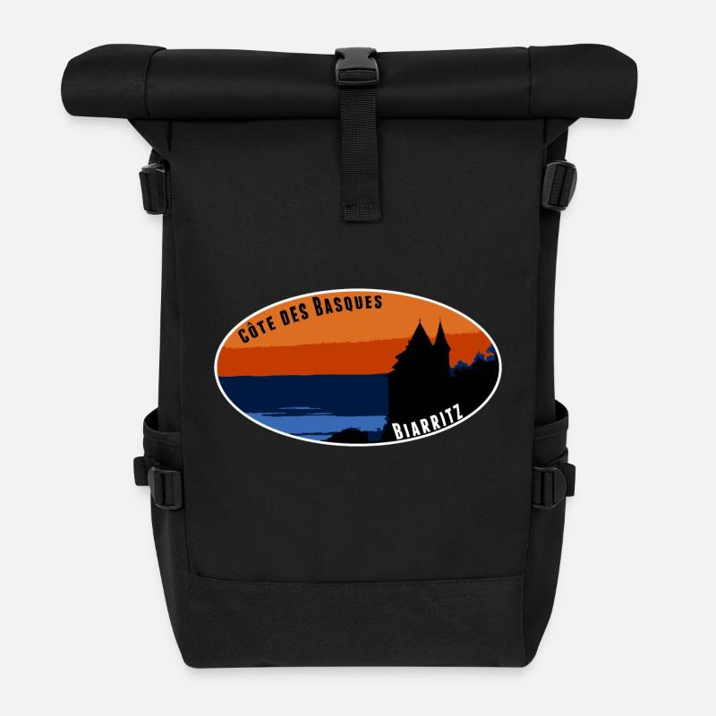 Côte des Basken Biarritz - Rolltop Rucksack - Schwarz