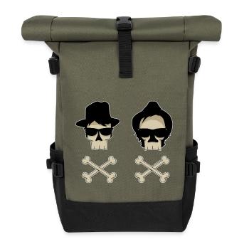 blues brothers - Roll Top Backpack - olive/black - Front