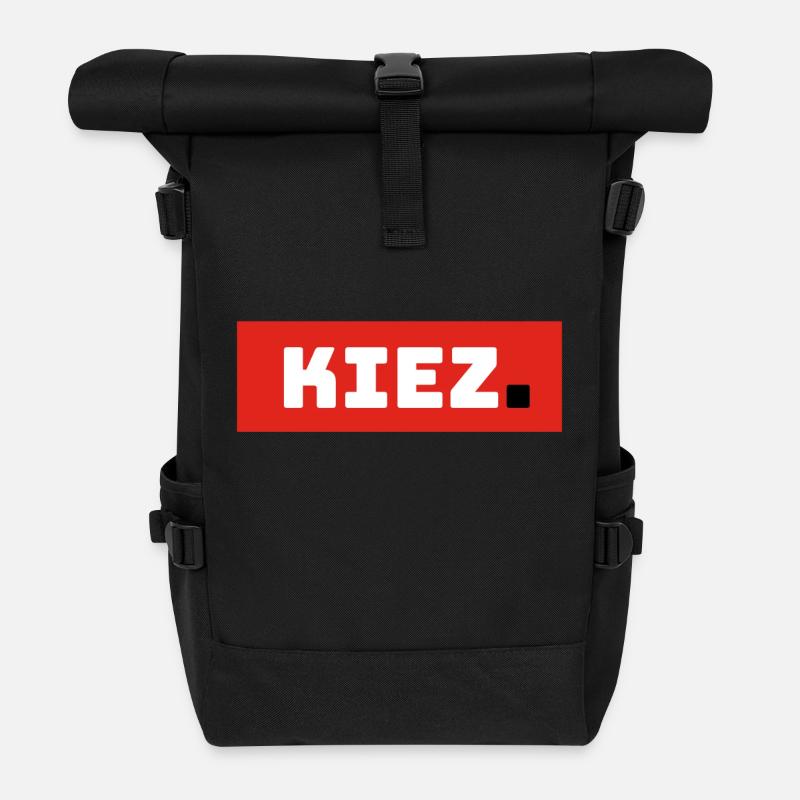 Kiez - Rolltop Rucksack - Schwarz