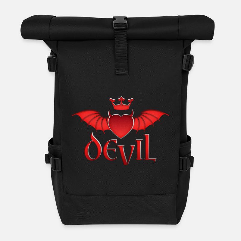Engel & Teufel - Rolltop Rucksack - Schwarz