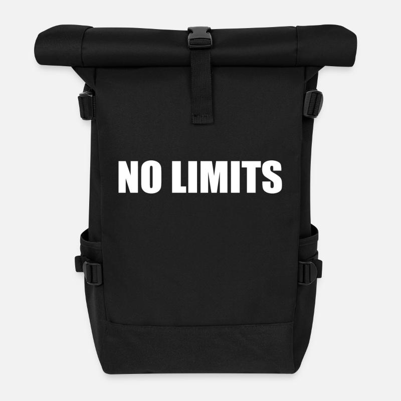 No limits - Rolltop Rucksack - Schwarz