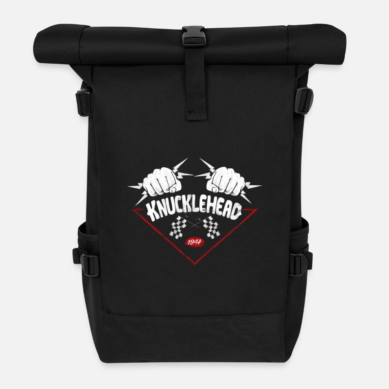 Knucklehead 1947 - Rolltop Rucksack - Schwarz