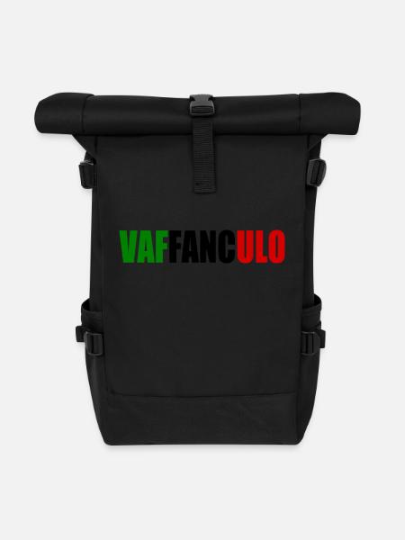 Vaffanculo - Sac à dos roll top - noir