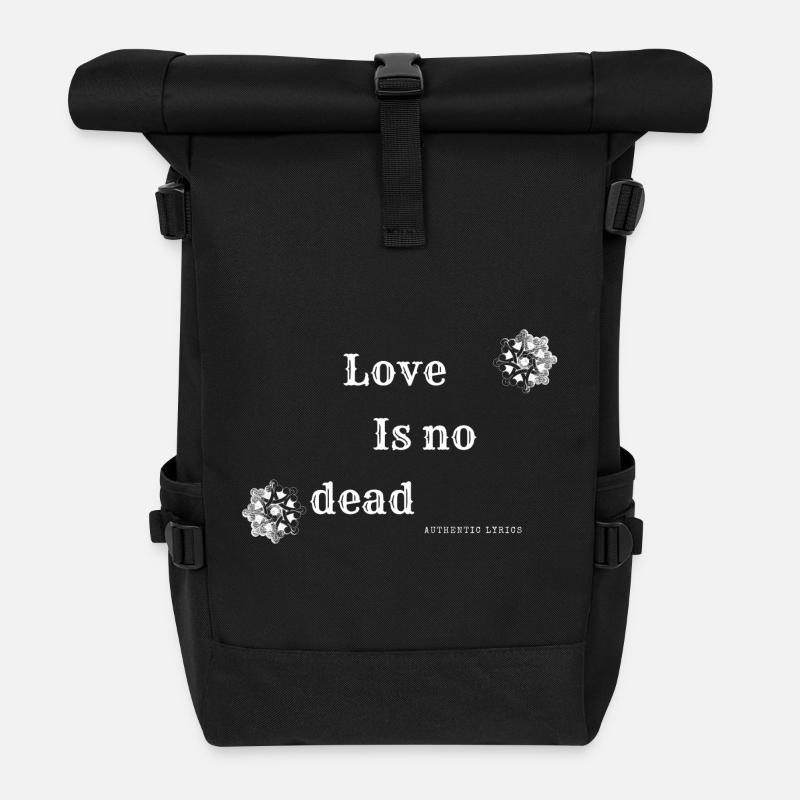 love is no dead - Sac à dos roll top - noir