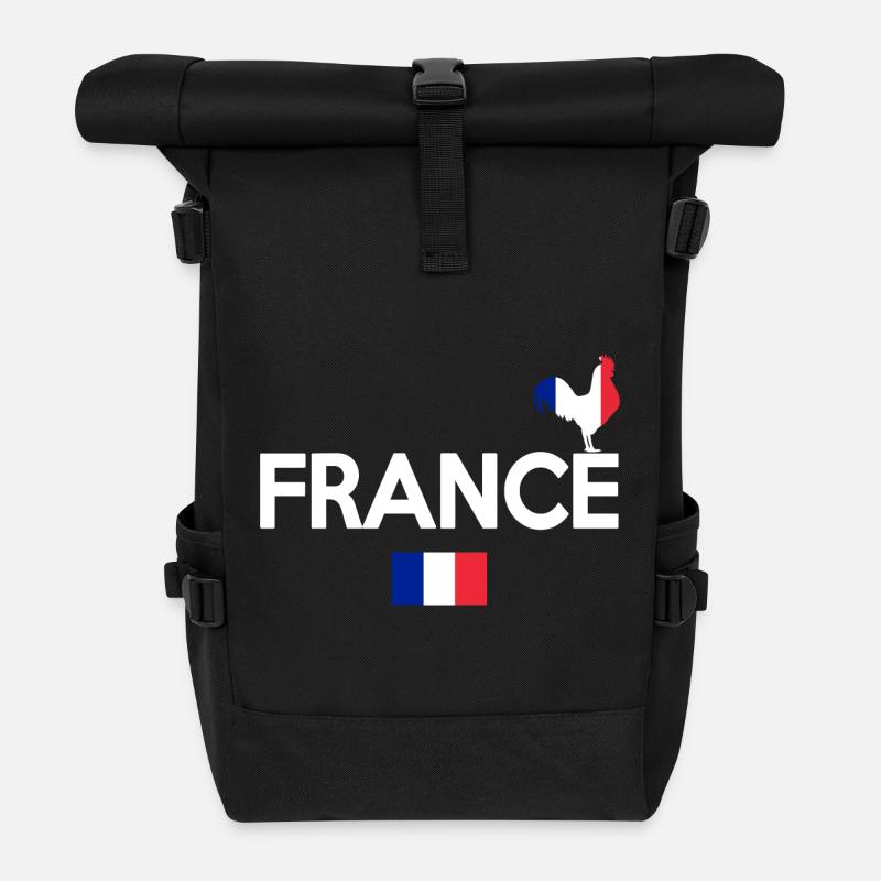 FRANKREICH - Rolltop Rucksack - Schwarz