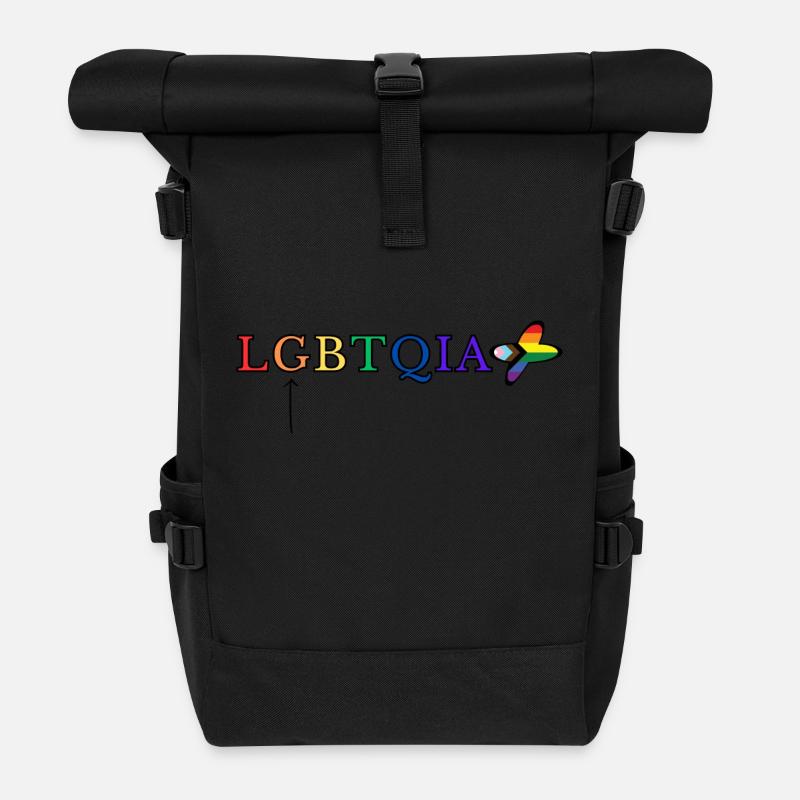LGBTQIA+ - Rolltop Rucksack - Schwarz