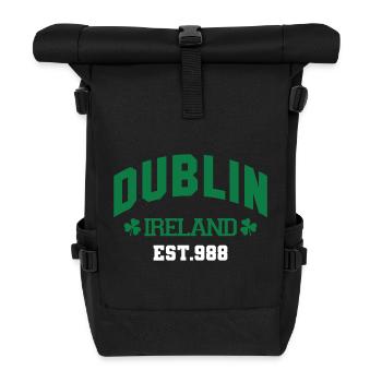 Dublin - Irlande - Sac à dos roll top - noir - Devant