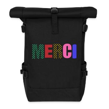 Thank you - Roll Top Backpack - black - Front