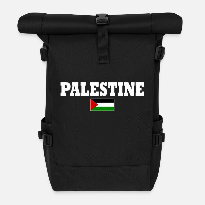 Palestina - Rolltop Rucksack - Schwarz