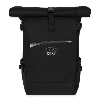 K98k Deutsches Gewehr - Mauser 7,92 x 57 - Rolltop Rucksack - Schwarz - Vorne