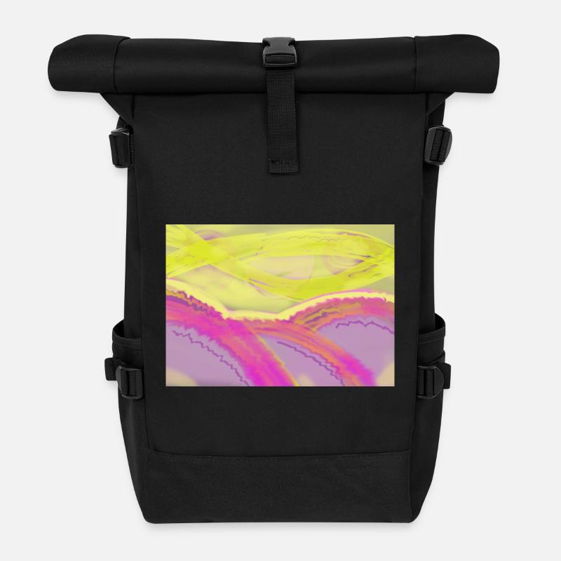 Trois Soleils - Sac à dos roll top - noir