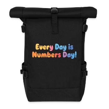ZAHL TAG - Rolltop Rucksack - Schwarz - Vorne