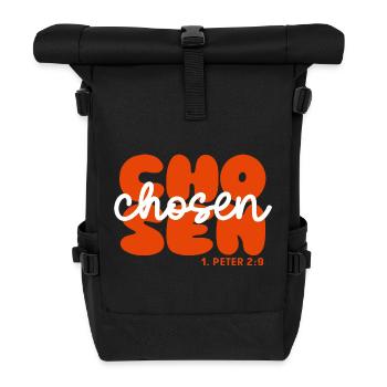 Inspirierend Bibelvers Chosen Jesus Glaube Christ - Rolltop Rucksack - Schwarz - Vorne