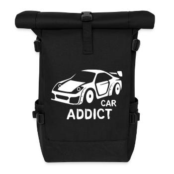Car Addict – Conception de réglage de course - Sac à dos roll top - noir - Devant