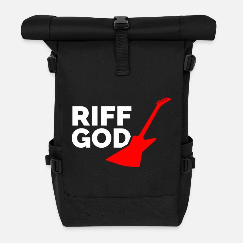 Riff God - Rolltop Rucksack - Schwarz