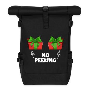 Nicht gucken! Unartiges Weihnachtsgeschenk! Gucken - Rolltop Rucksack - Schwarz - Vorne