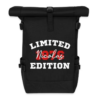 Limitierte Auflage Nicolas - Rolltop Rucksack - Schwarz - Vorne