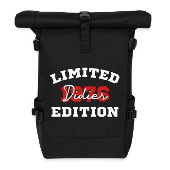 Limitierte Ausgabe 1976 Didier Vintage-Retro-Geschenk - Rolltop Rucksack - Schwarz - Vorne