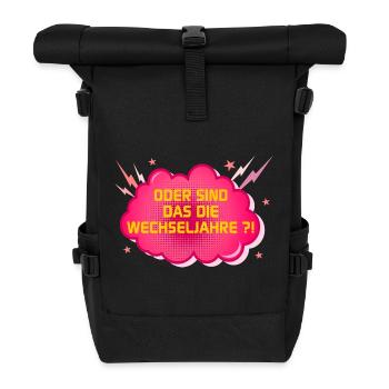 Wechseljahre Lustige Perimenopause - Rolltop Rucksack - Schwarz - Vorne
