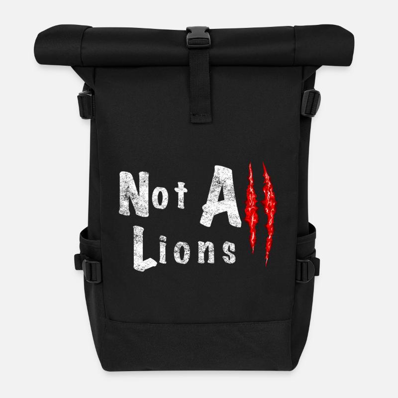 Not All Lions 2... - Roll Top Backpack - black