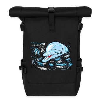 Delphin - Rolltop Rucksack - Schwarz - Vorne