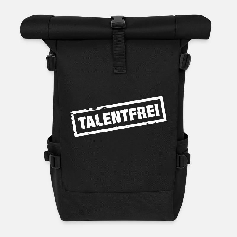 Talentfrei Stempel - Rolltop Rucksack - Schwarz