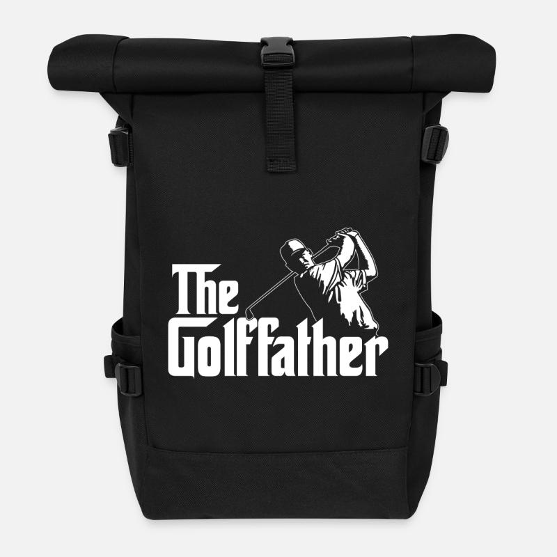 The Golffather - Roll Top Backpack - black