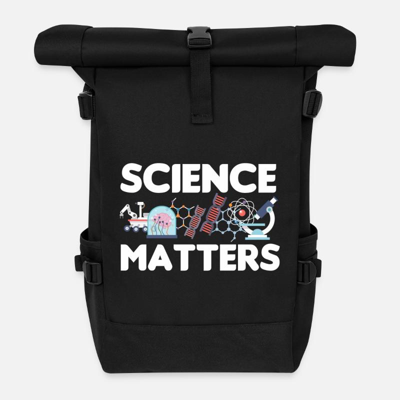 SCIENCE MATTERS - Rolltop Rucksack - Schwarz