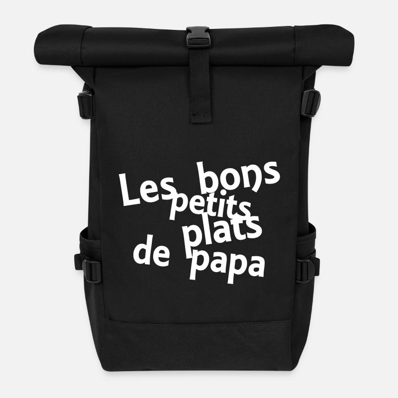les bons petits plats de papa - Sac à dos roll top - noir
