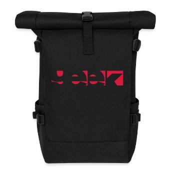 computer geek internet - Rolltop Rucksack - Schwarz - Vorne