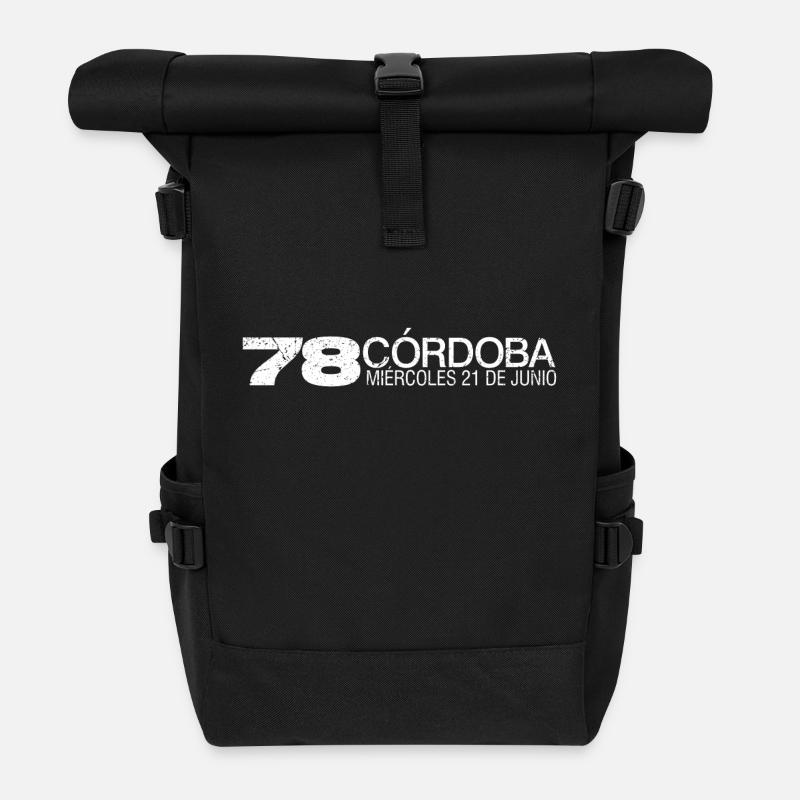 78 Cordoba (white oldstyle) - Rolltop Rucksack - Schwarz