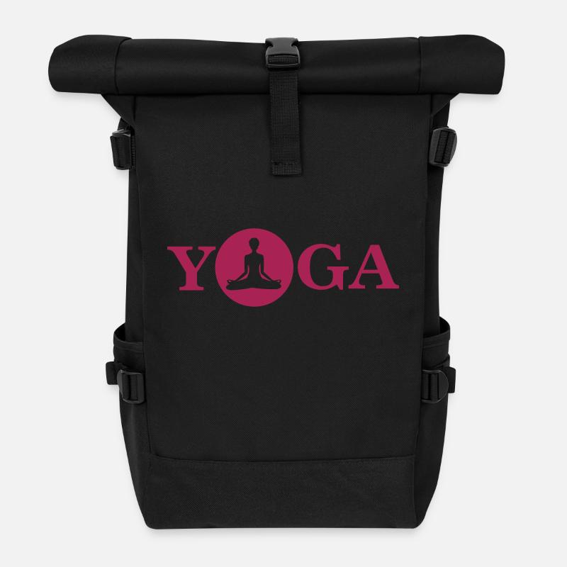 Yoga - Rolltop Rucksack - Schwarz