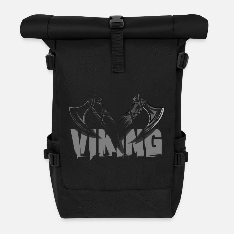 viking axt ax symbol vikings wikinger - Rolltop Rucksack - Schwarz