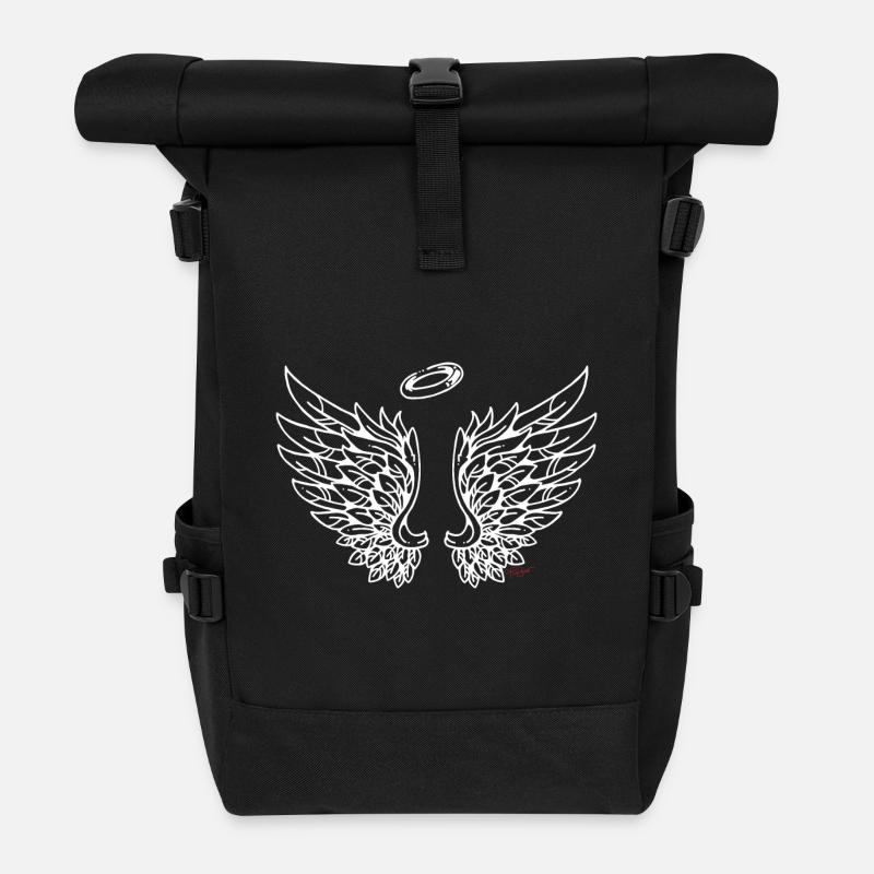 Wings Flügel Engelchen Engelsflügel - Rolltop Rucksack - Schwarz