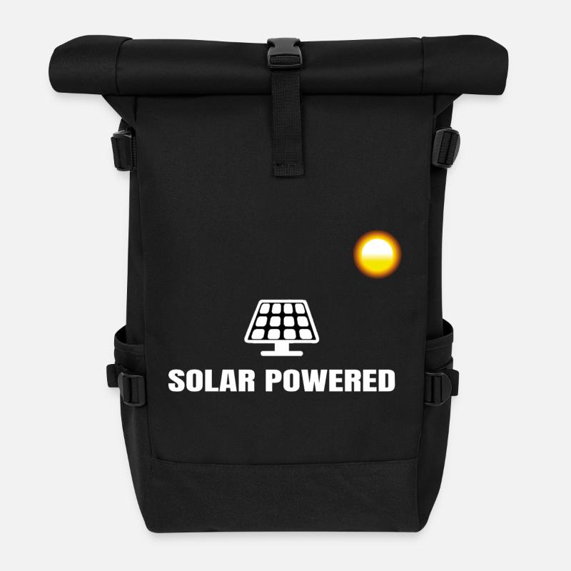 Énergie solaire - Sac à dos roll top - noir