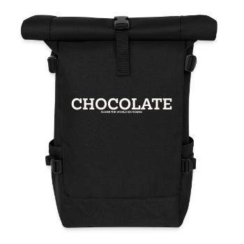 LE CHOCOLAT FAIT TOURNER LE MONDE - Sac à dos roll top - noir - Devant