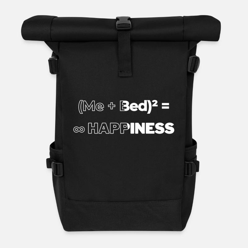 Happiness - Rolltop Rucksack - Schwarz