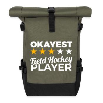Durchschnittlicher Hockeyspieler - Rolltop Rucksack - Olive/Schwarz - Vorne
