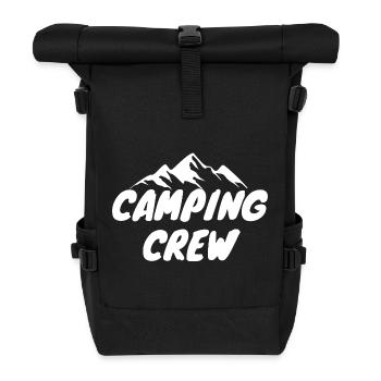 Camping crew - Rolltop Rucksack - Schwarz - Vorne