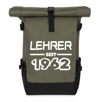 1962 - Roll Top Backpack - olive/black - Front