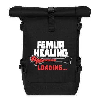 Gebrochener Oberschenkel Femur Healing Loading - Rolltop Rucksack - Schwarz - Vorne