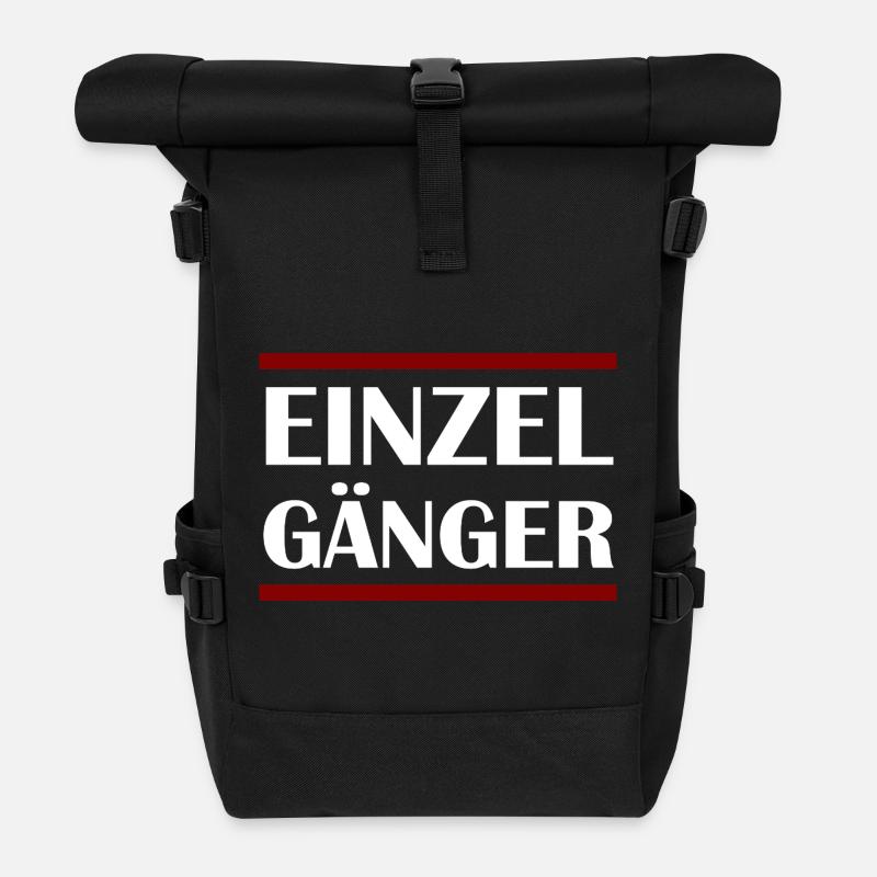 EINZELGÄNGER  - Rolltop Rucksack - Schwarz