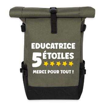 educator - Roll Top Backpack - olive/black - Front