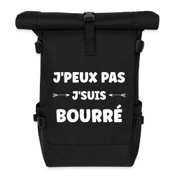 Ich kann nicht, ich bin betrunken - Rolltop Rucksack - Schwarz - Vorne