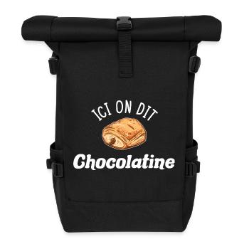 Chocolatine Humour Pain au Chocolat South West - Roll Top Backpack - black - Front